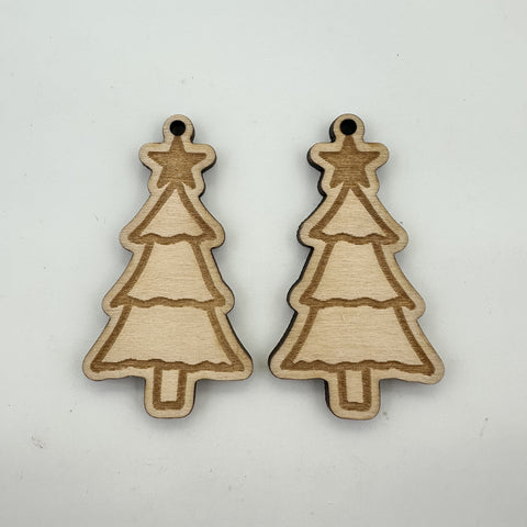 Christmas Tree Wood Earring Bundle Laser SVG File SVG Crafting With Brenna 