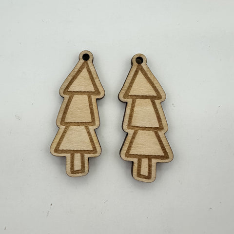 Christmas Tree Wood Earring Bundle Laser SVG File SVG Crafting With Brenna 