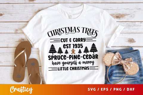 Christmas trees cut & carry est 1435 SVG Design SVG Designangry 