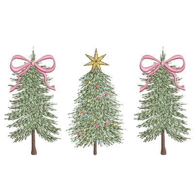 Christmas Trees Embroidery Design, 3 sizes, Instant Download Embroidery/Applique DESIGNS Nino Nadaraia 