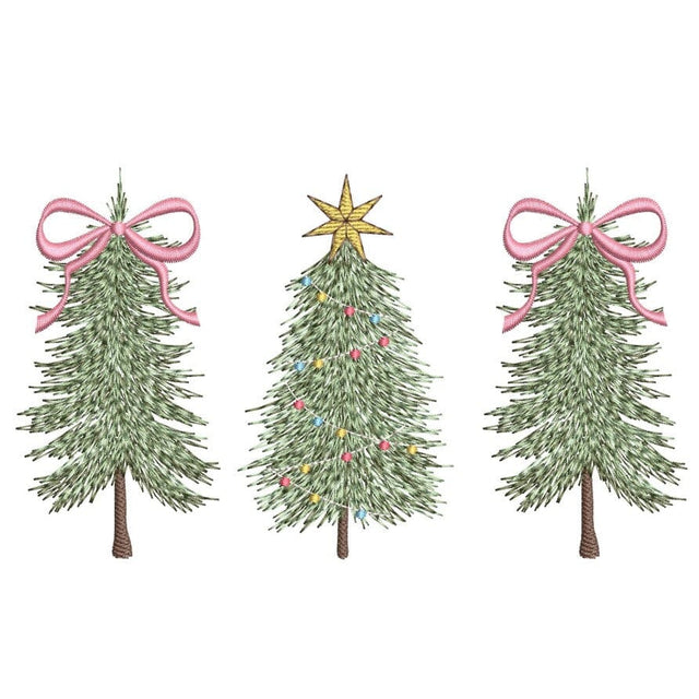 Christmas Trees Embroidery Design, 3 sizes, Instant Download Embroidery/Applique DESIGNS Nino Nadaraia 