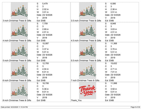 Christmas Trees Embroidery Design – Holiday Gifts Pine Tree Machine Embroidery File Embroidery/Applique DESIGNS PatternFeed8 