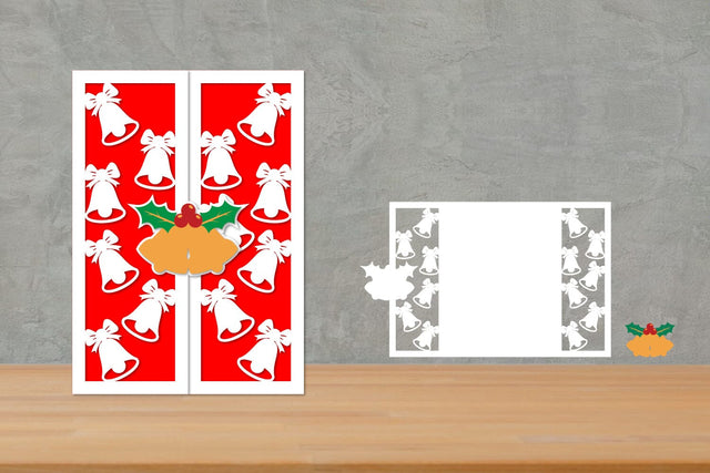 Christmas Trifold Papercut, Gatefold Christmas card SVG zafrans studio 
