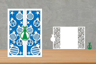 Christmas Trifold Papercut, Gatefold Christmas card SVG zafrans studio 