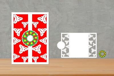 Christmas Trifold Papercut, Gatefold Christmas card SVG zafrans studio 