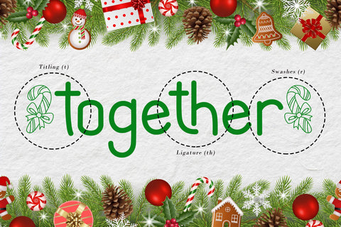 Christmas Trip Font AEN Creative Store 