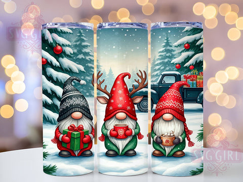 Christmas Truck Gnome, 20oz Tumbler Wrap, Sublimation PNG, Holiday Tumbler Design, Gnome Tumbler, Digital Download, Christmas Decor Tumbler Sublimation SvggirlplusArt 
