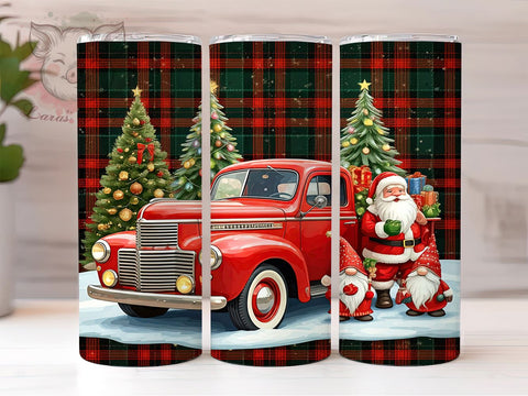 Christmas Truck Tumbler, Gnome Tumbler Wrap, Snowflake Design, 20oz Tumbler, Holiday Sublimation, Cute Gnome Gift, Digital Tumbler Wrap Sublimation Lara' s Designs 