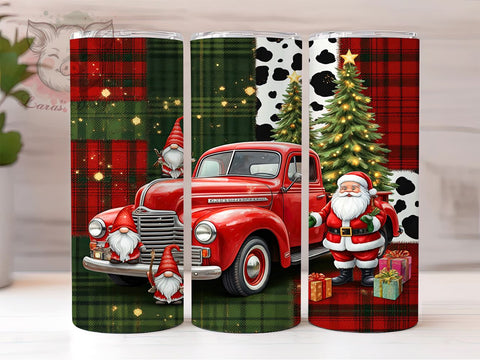Christmas Truck Tumbler, Gnome Tumbler Wrap, Snowflake Design, 20oz Tumbler, Holiday Sublimation, Cute Gnome Gift, Digital Tumbler Wrap Sublimation Lara' s Designs 