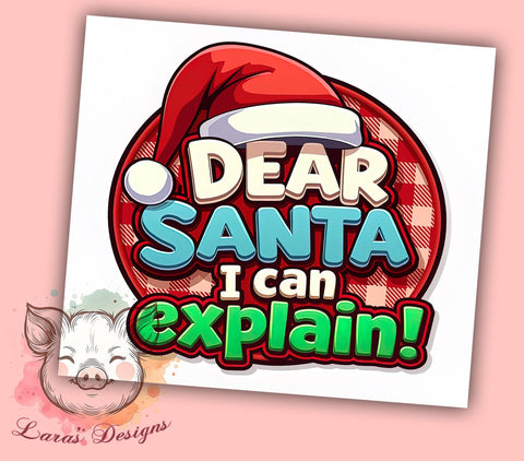Christmas Tumbler, Dear Santa Quote, Funny Christmas Gift, Holiday Sublimation, 20oz Tumbler, Santa Humor, Unique Christmas Gifts Sublimation Lara' s Designs 