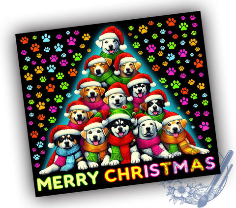 Christmas Tumbler, Dog Lover, Merry Christmas, Sublimation PNG, Holiday Dogs, Pet Gifts, Festive Drinkware, Cute Christmas Dogs Sublimation ToriDesigns 