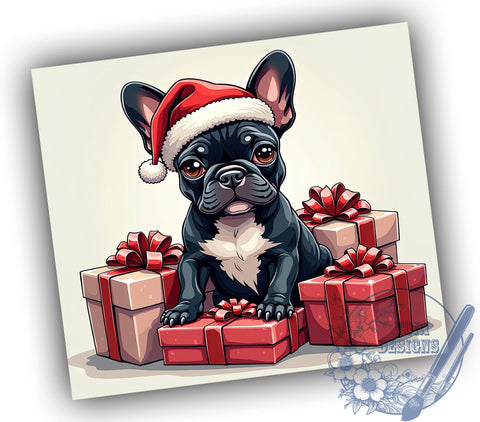 Christmas Tumbler, French Bulldog Gift, Sublimation PNG, Holiday Drinkware, Dog Lover Mug, Cute Dog Tumbler, Personalized Christmas Gift Sublimation ToriDesigns 