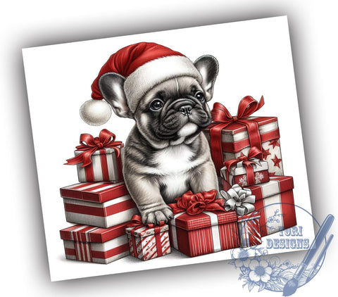 Christmas Tumbler, French Bulldog Gift, Sublimation PNG, Holiday Drinkware, Dog Lover Mug, Cute Dog Tumbler, Personalized Christmas Gift Sublimation ToriDesigns 