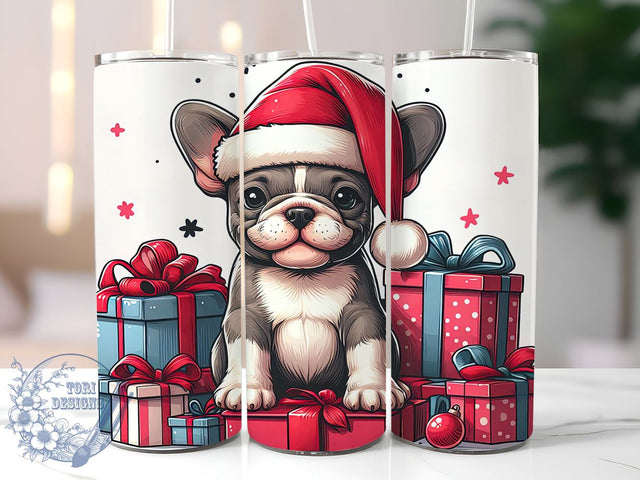 Christmas Tumbler, French Bulldog Gift, Sublimation PNG, Holiday Drinkware, Dog Lover Mug, Cute Dog Tumbler, Personalized Christmas Gift Sublimation ToriDesigns 