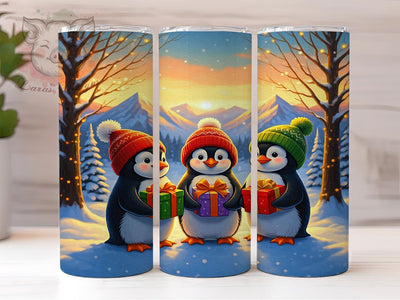 Christmas Tumbler, Penguin Tumbler Wrap, 20oz Tumbler, Holiday Sublimation, Cute Penguins, Digital Tumbler Wrap, Winter Design Sublimation Lara' s Designs 