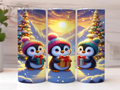Christmas Tumbler, Penguin Tumbler Wrap, 20oz Tumbler, Holiday Sublimation, Cute Penguins, Digital Tumbler Wrap, Winter Design Sublimation Lara' s Designs 