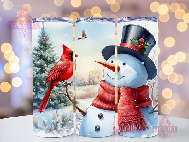 Christmas Tumbler Snowman 20oz Skinny Tumbler Wrap 20 oz Sublimation Tumbler Designs Sublimation SvggirlplusArt 