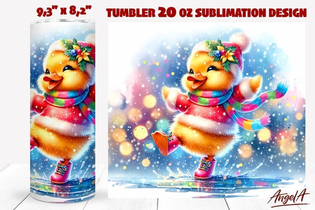 Christmas tumbler sublimation, chicken funny farm animal PNG Sublimation Angelina Semenova 
