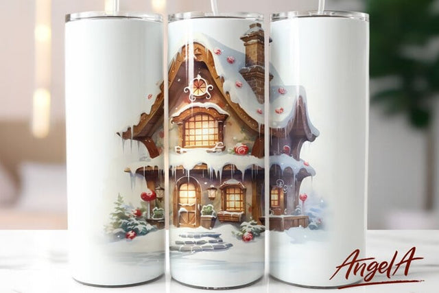 Christmas tumbler sublimation / Christmas gingerbread house Sublimation Angelina Semenova 
