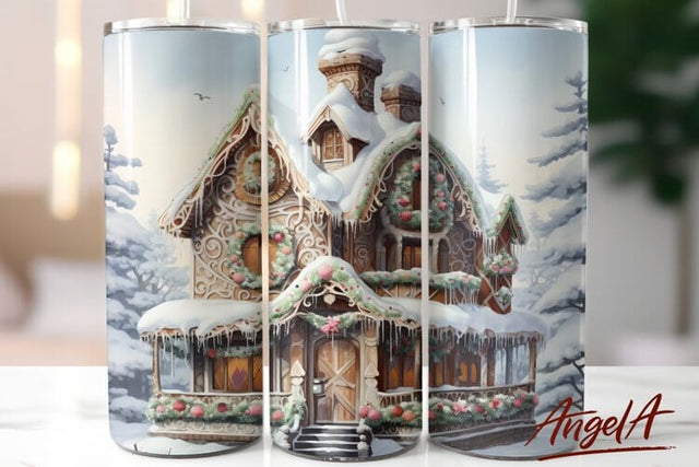 Christmas tumbler sublimation / Christmas gingerbread house Sublimation Angelina Semenova 