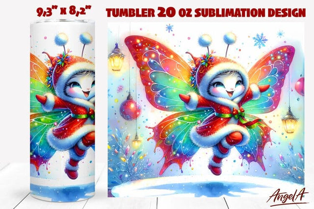 Christmas tumbler sublimation, dancing butterfly tumbler Sublimation Angelina Semenova 