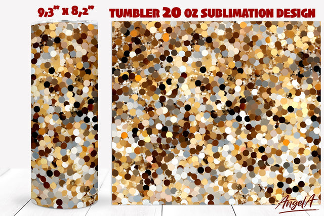 Christmas Tumbler sublimation, gold silver sparkle texture Sublimation Angelina Semenova 