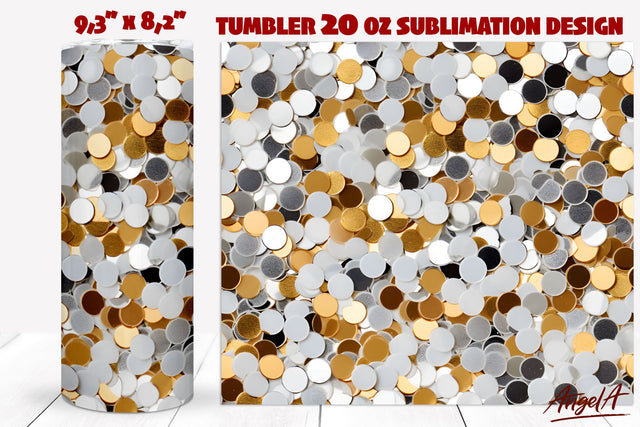 Christmas Tumbler sublimation, gold silver texture PNG Sublimation Angelina Semenova 