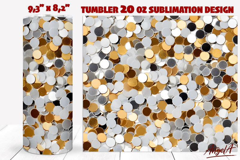 Christmas Tumbler sublimation, gold silver texture PNG Sublimation Angelina Semenova 