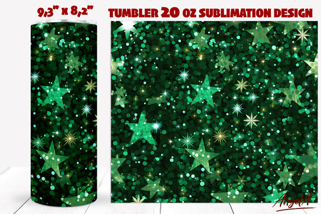 Christmas Tumbler sublimation, sparkle green texture PNG Sublimation Angelina Semenova 
