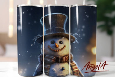 Christmas tumbler sublimation wrap / retro snowman tumbler Sublimation Angelina Semenova 