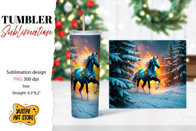 Christmas tumbler sublimation.Horse tumbler Sublimation Yustaf Art Store 