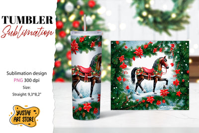 Christmas tumbler sublimation.Horse tumbler Sublimation Yustaf Art Store 
