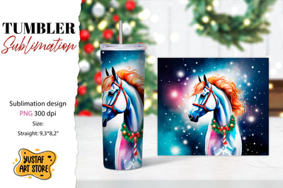 Christmas tumbler sublimation.Horse tumbler Sublimation Yustaf Art Store 