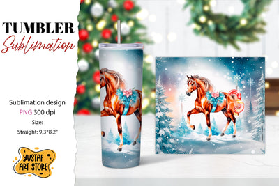 Christmas tumbler sublimation.Horse tumbler Sublimation Yustaf Art Store 
