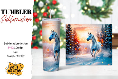 Christmas tumbler sublimation.Horse tumbler Sublimation Yustaf Art Store 