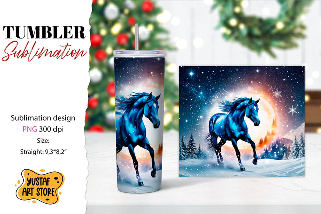 Christmas tumbler sublimation.Horse tumbler Sublimation Yustaf Art Store 