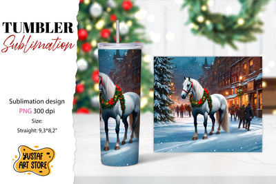Christmas tumbler sublimation.Horse tumbler Sublimation Yustaf Art Store 