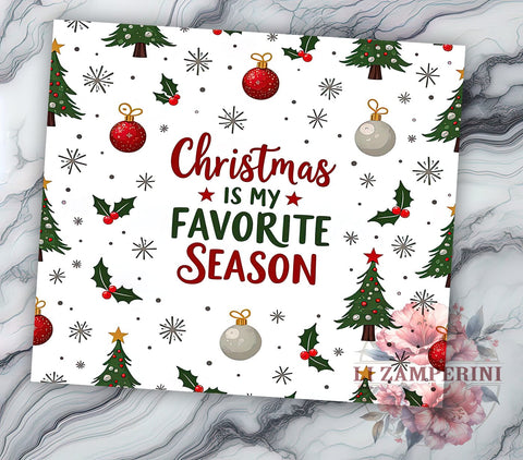 Christmas Tumbler Wrap, Favorite Season Tumbler, Seamless Sublimation Design, 20oz Tumbler, Holiday Wrap, Digital Tumbler Design, Christmas Sublimation Sublimation Li Zamperini 
