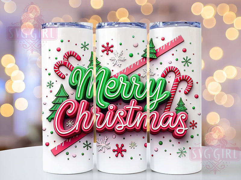 Christmas Tumbler Wrap, Merry Christmas, Christmas Tree, Cake Tumbler, 20oz Tumbler, Sublimation Design, Holiday Decor, Christmas Gift Sublimation SvggirlplusArt 