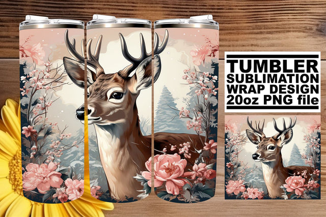 Christmas Tumbler Wrap - Retro Watercolor Design Sublimation Sublimation afrosvg 