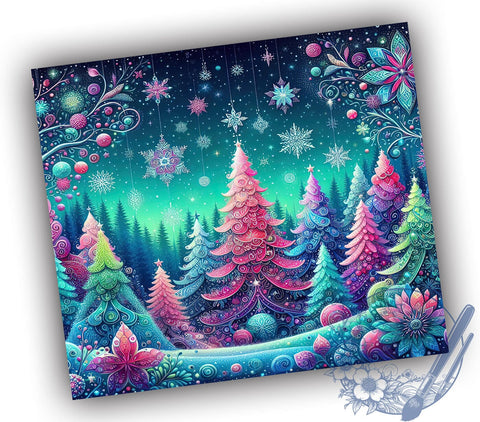 Christmas Tumbler Wrap, Snowflake Design Tumbler, Christmas Tree Tumbler, 20oz Sublimation Wrap, Digital Download Tumbler, Holiday Drinkware, Unique Christmas Art, Festive Snowflakes Design Sublimation ToriDesigns 