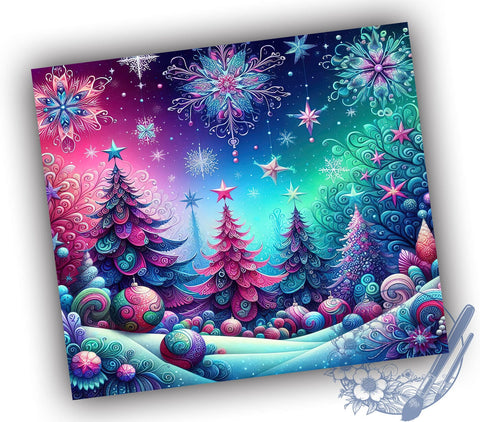 Christmas Tumbler Wrap, Snowflake Design Tumbler, Christmas Tree Tumbler, 20oz Sublimation Wrap, Digital Download Tumbler, Holiday Drinkware, Unique Christmas Art, Festive Snowflakes Design Sublimation ToriDesigns 