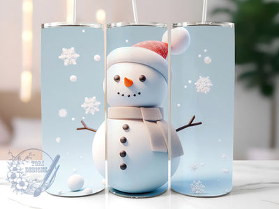 Christmas Tumbler Wrap Snowman Tumbler Wrap PNG Sublimation Design Snowman Tumbler Wrap 20oz Skinny Straight & Tapered Digital Download Sublimation ToriDesigns 