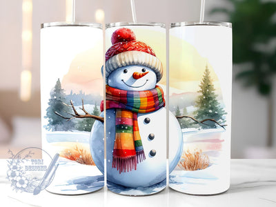 Christmas Tumbler Wrap Snowman Tumbler Wrap PNG Sublimation Design Snowman Tumbler Wrap 20oz Skinny Straight & Tapered Digital Download Sublimation ToriDesigns 