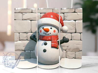 Christmas Tumbler Wrap Snowman Tumbler Wrap PNG Sublimation Design Snowman Tumbler Wrap 20oz Skinny Straight & Tapered Digital Download Sublimation ToriDesigns 