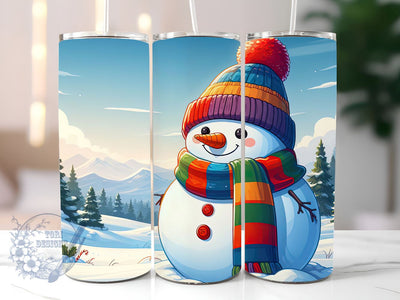 Christmas Tumbler Wrap Snowman Tumbler Wrap PNG Sublimation Design Snowman Tumbler Wrap 20oz Skinny Straight & Tapered Digital Download Sublimation ToriDesigns 
