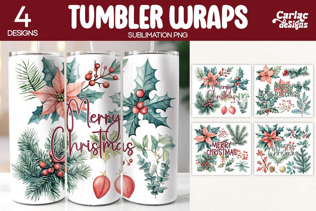 Christmas Tumbler Wrap Sublimation Sublimation Carla C Designs 