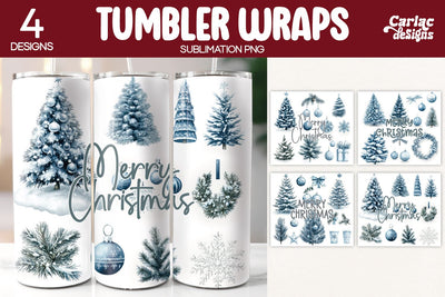 Christmas Tumbler Wrap Sublimation Sublimation Carla C Designs 
