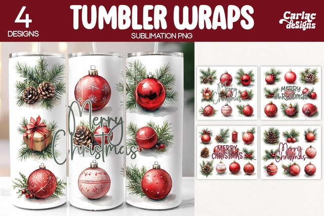 Christmas Tumbler Wrap Sublimation Sublimation Carla C Designs 