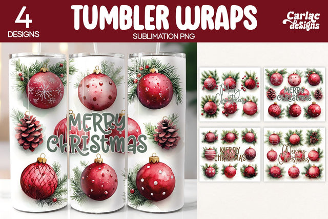 Christmas Tumbler Wrap Sublimation Sublimation Carla C Designs 